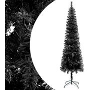 vidaXL Sapin de Noel étroit Noir 240 cm