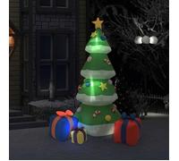 vidaXL Sapin de Noël gonflable avec LED Int/Ext 240 cm