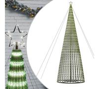 vidaXL Sapin de Noël LED 1544 LED blanc froid 500 cm