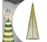 vidaXL Sapin de Noël LED 688 LED blanc chaud 300 cm