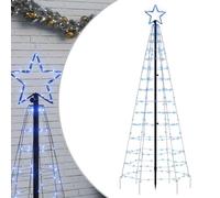 vidaXL Arbre de Noël lumineux avec piquets 220 LED bleu 180 cm