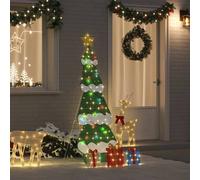vidaXL Sapin de Noël lumineux avec 3 boîtes-cadeaux 2D blanc chaud