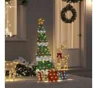 vidaXL Sapin de Noël lumineux avec 3 boîtes-cadeaux 2D blanc chaud