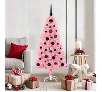 vidaXL Sapin de Noël avec 150 LED avec support Rose 150 cm PVC
