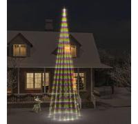 vidaXL Sapin de Noël sur mât de drapeau 1134 LED Colorées 800 cm
