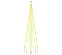 vidaXL Sapin de Noël sur mât de drapeau 310 LED Blanc chaud 300 cm