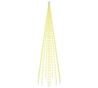 vidaXL Sapin de Noël sur mât de drapeau 310 LED Blanc chaud 300 cm