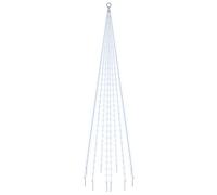 vidaXL Sapin de Noël sur mât de drapeau 310 LED Blanc froid 300 cm