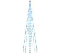 vidaXL Sapin de Noël sur mât de drapeau 310 LED Bleues 300 cm