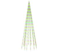 vidaXL Sapin de Noël sur mât de drapeau 732 LED Colorées 500 cm