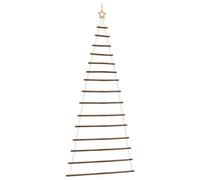 vidaXL Arbre de noël Suspendu et étoile supérieure 100x210 cm, Sapin de Noël Suspendu au Mur, Sapin de Noël à accrocher au Mur, décoration de Noël à Suspendre