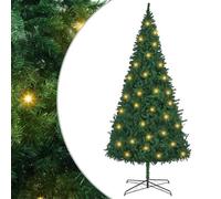 vidaXL Sapin de Noël Vert 400 cm PVC, Sapin Moderne, Forme Conique, lumières LED, décoration intérieure, Ambiance Festive, Salon