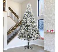 vidaXL SapindeNoëlartificiel avec 300 LED avec support Vert 400cm PVC