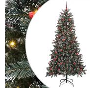 vidaXL SapindeNoëlartificiel avec 300 LED Vert 114 x 114 x 210 cm PVC