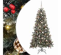 vidaXL SapindeNoëlartificiel avec 300 LED Vert 114 x 114 x 210 cm PVC