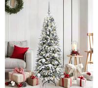 vidaXL SapindeNoëlartificiel avec des lumières à LED Blanc 150cm PVC