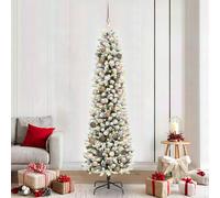 vidaXL SapindeNoëlartificiel avec support Blanc 210cm PVC