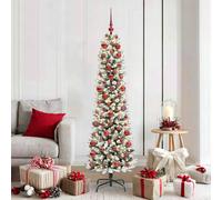 vidaXL SapindeNoëlartificiel with LEDs avec support Blanc 180cm PVC