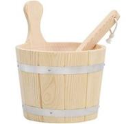 Ensemble de seau et louche pour sauna Bois massif de pin