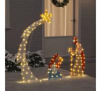 Vidaxl Scène De Crèche Blanc Chaud 149 X32 X 127.5 Cm Polyester