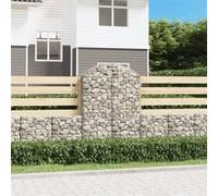 vidaXL Panier de gabions arqué 100x50x140/160 cm fer galvanisé