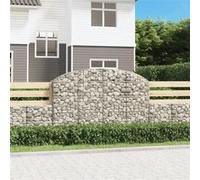 vidaXL Panier de gabions arqué 200x30x120/140 cm fer galvanisé