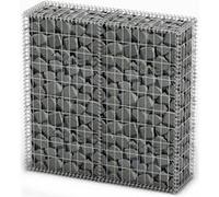 vidaXL Panier de gabion avec couvercle fil galvanisé 100 x 100 x 30 cm 141041