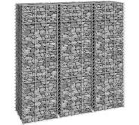 3x Lits Surélevés en Gabions 30x30x100 cm Fer Paniers Jardin Extérieur vidaXL