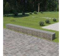 vidaXL Schanskorfmuur met deksels 600x50x50 cm gegalvaniseerd staal143581 G