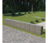 Vidaxl Mur À Gabion Avec Couvercles Acier Galvanisé 900 X 50 X 100 Cm