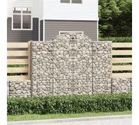 Vidaxl Paniers À Gabions Arqués 11 Pcs 200x50x160/180 Cm Fer Galvanisé