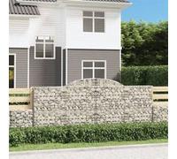Paniers À Gabions Arqués 11 Pcs 300x30x120/140 Cm Fer Galvanisé Vidaxl Vidaxl