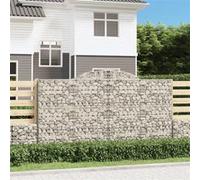 Vidaxl Paniers À Gabions Arqués 11 Pcs 300x50x160/180 Cm Fer Galvanisé