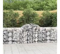 Paniers À Gabions Arqués 12 Pcs 200x50x80/100 Cm Fer Galvanisé Vidaxl Vidaxl