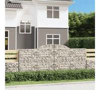 Vidaxl Paniers À Gabions Arqués 12 Pcs 300x50x120/140 Cm Fer Galvanisé