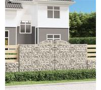 Vidaxl Paniers À Gabions Arqués 12 Pcs 300x50x140/160 Cm Fer Galvanisé