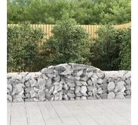 vidaXL Schanskorven 12 st gewelfd 300x50x60/80 cm gegalvaniseerd ijzer3146675 G