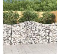 Paniers à gabions arqués 6 pcs 200x50x100/120 cm fer galvanisé gabion vidaXL