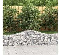 Vidaxl Paniers À Gabions Arqués 15 Pcs 200x50x40/60 Cm Fer Galvanisé