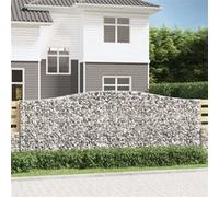 Vidaxl Paniers À Gabions Arqués 15 Pcs 400x30x140/160 Cm Fer Galvanisé