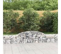 Paniers à gabions arqués 3 pcs 300x30x40/60 cm fer galvanisé gabion vidaXL