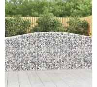 Vidaxl Paniers À Gabions Arqués 3 Pcs 400x50x100/120 Cm Fer Galvanisé
