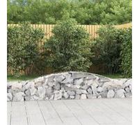 vidaXL Schanskorven 4 st gewelfd 400x30x40/60 cm ijzer3146829 G