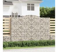 Vidaxl Paniers À Gabions Arqués 5 Pcs 300x30x200/220 Cm Fer Galvanisé