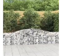 vidaXL Schanskorven 5 st gewelfd 400x30x60/80 cm ijzer3146843 G