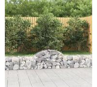 Vidaxl Paniers À Gabions Arqués 6 Pcs 200x30x40/60 Cm Fer Galvanisé