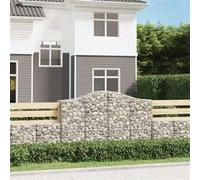 Vidaxl Paniers À Gabions Arqués 6 Pcs 200x50x120/140 Cm Fer Galvanisé