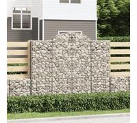 Vidaxl Paniers À Gabions Arqués 6 Pcs 200x50x160/180 Cm Fer Galvanisé