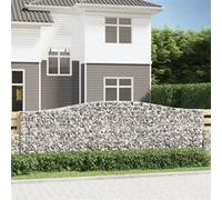 Vidaxl Paniers À Gabions Arqués 6 Pcs 400x30x120/140 Cm Fer Galvanisé