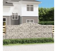 Vidaxl Paniers À Gabions Arqués 6 Pcs 400x50x140/160 Cm Fer Galvanisé